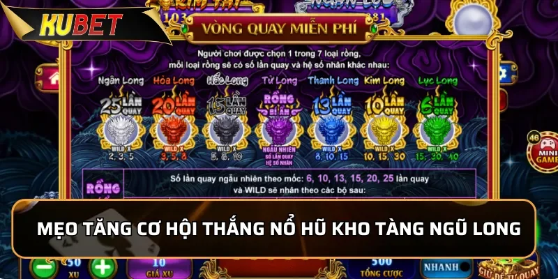 Nổ hũ Kho Tàng Ngũ Long: Thế Giới Rồng Thần Kỳ Tại KUBET 3 Mẹo tăng cơ hội thắng khi chơi Nổ hũ Kho Tàng Ngũ Long